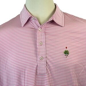 RLX Ralph Lauren Merion Golf Club Pink Stripe Polo Size XL Polyester Elastane